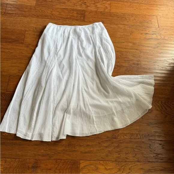 Ruby Rd White Cotton Bohemian Skirt - Picture 2 of 8